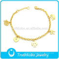 Cute Gold Custom Charm Bracelet for Young Girls